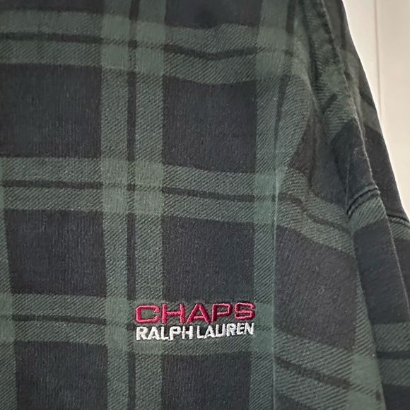 Vintage Chaps Ralph Lauren Green and Black Crewneck Sweater Large - Picture 4 of 4